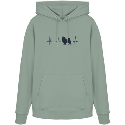 Herzschlag Wolfsspitz - Organic Hoodie