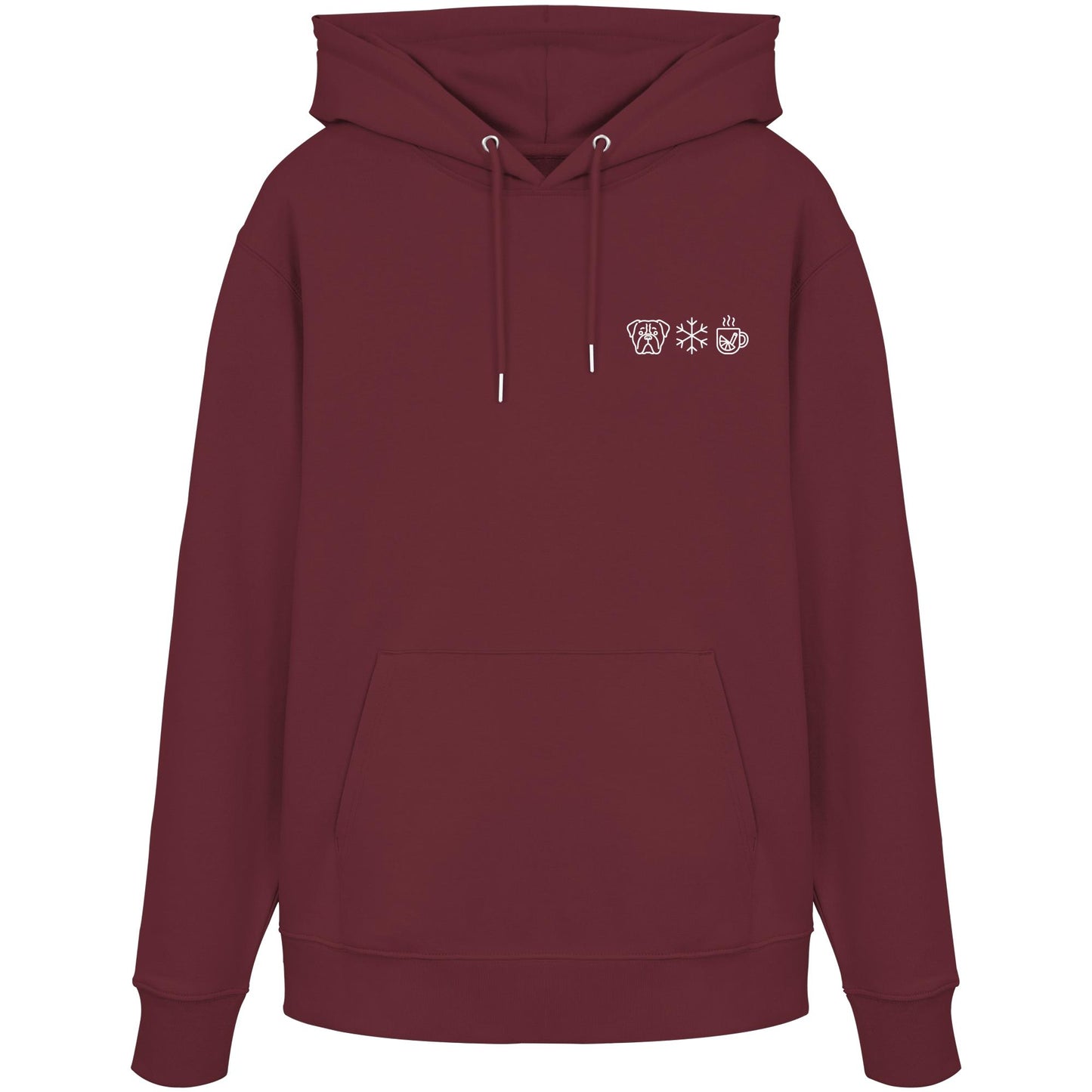 Bordeauxdogge - Schneeflocke Glühwein - Organic Hoodie