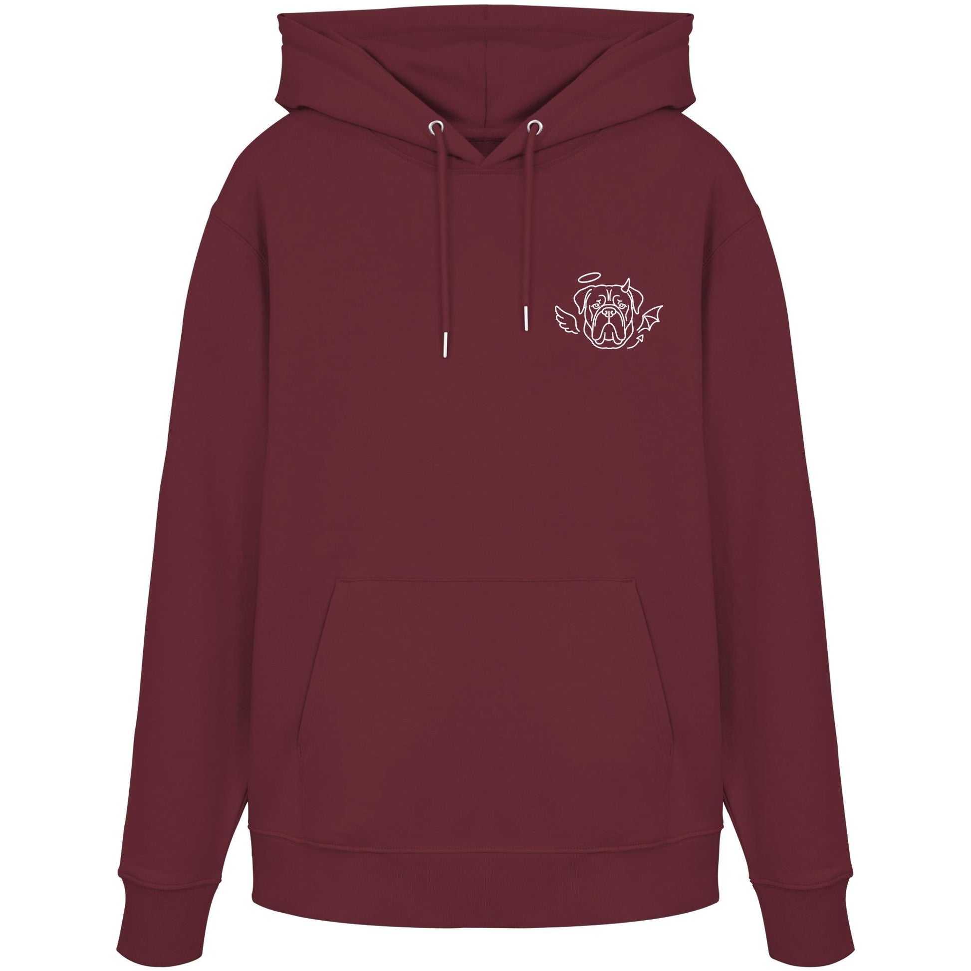 Halo & Horns - Bordeauxdogge - Organic Hoodie