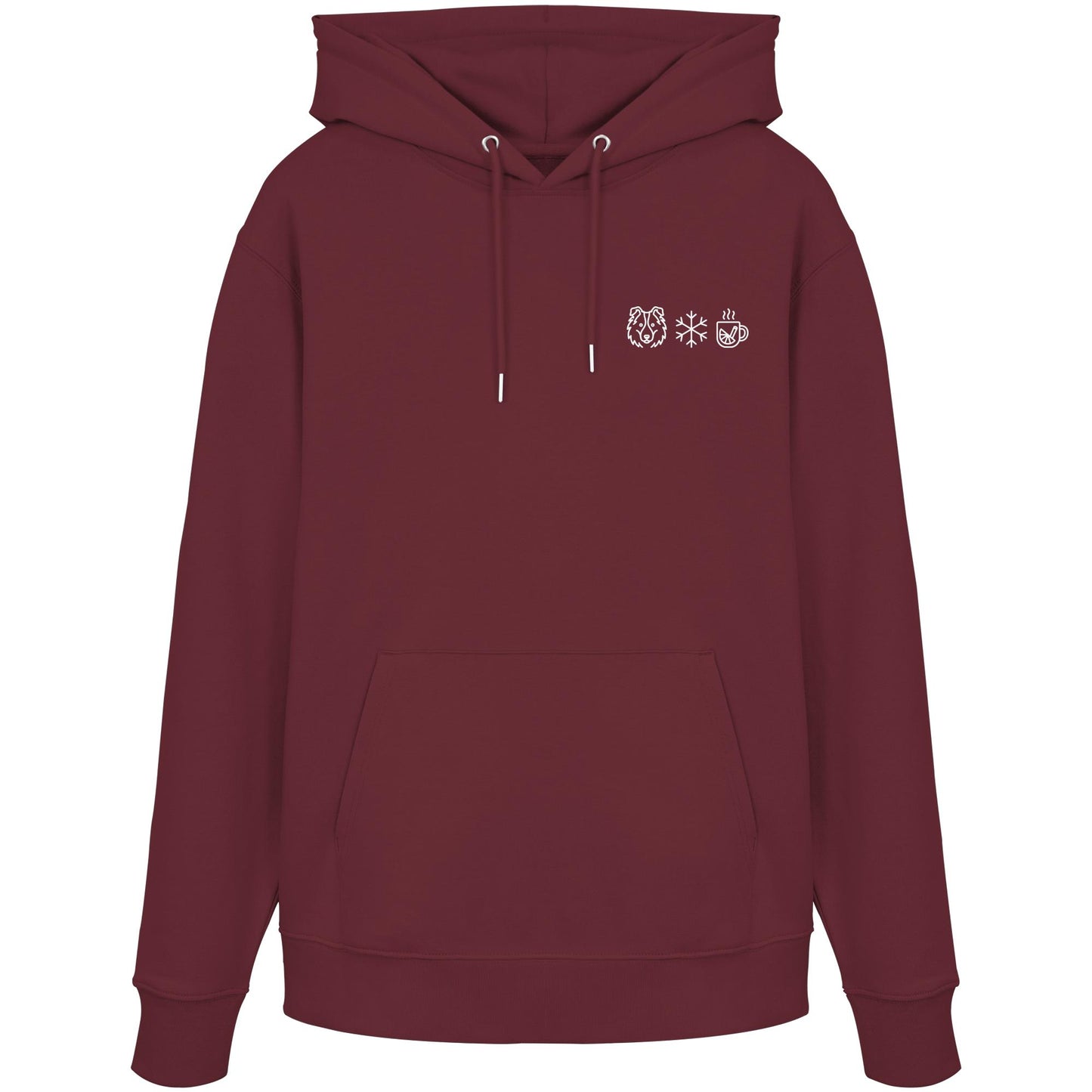 Shetland Sheepdog - Schneeflocke Glühwein - Organic Hoodie