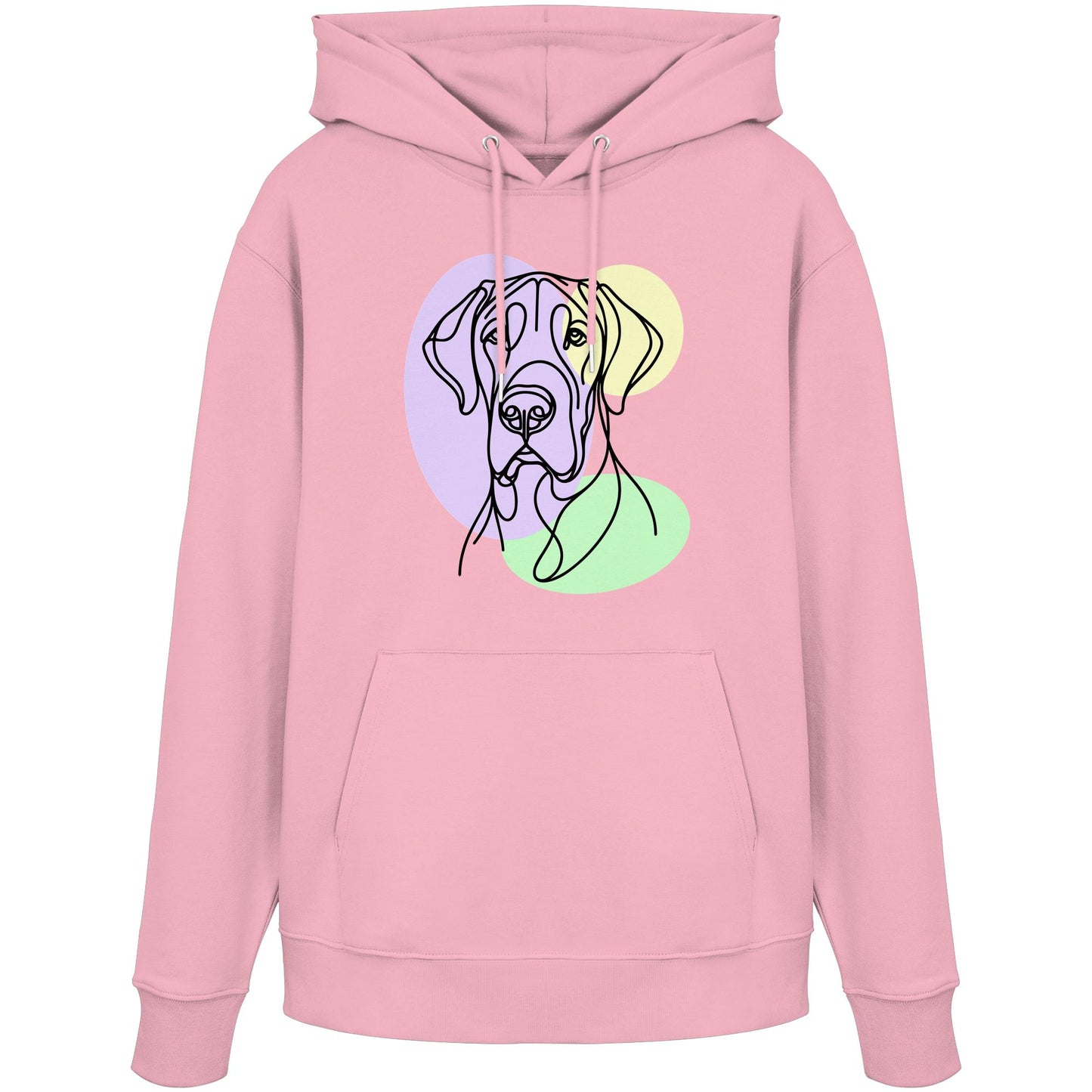 Line Art - Süße Deutsche Dogge - Organic Hoodie