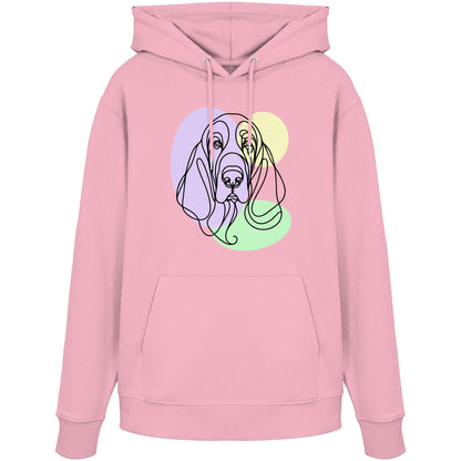 Line Art - Süßer Basset Hound - Organic Hoodie