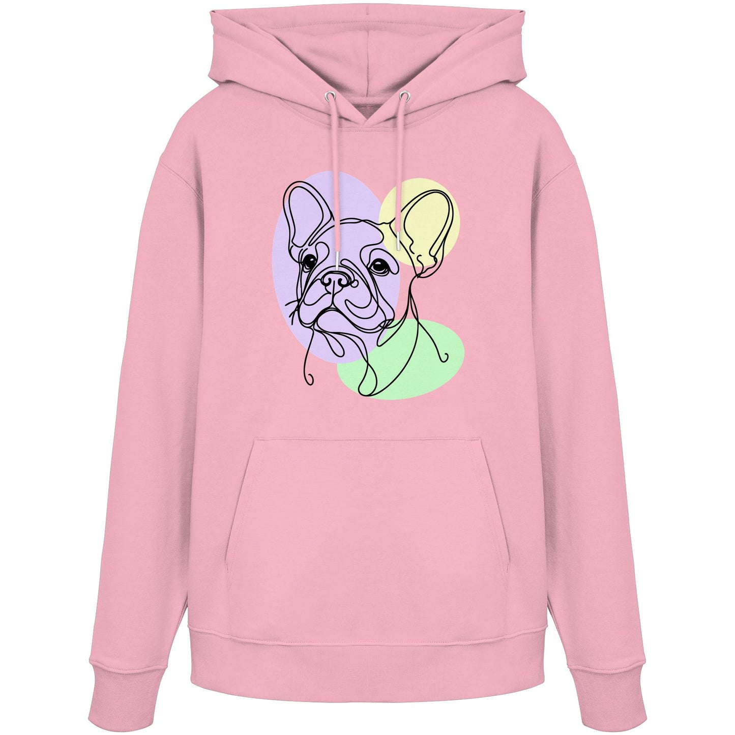 Line Art - Süße Französische Bulldogge - Organic Hoodie