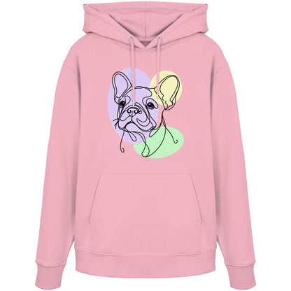 Line Art - Süße Französische Bulldogge - Organic Hoodie