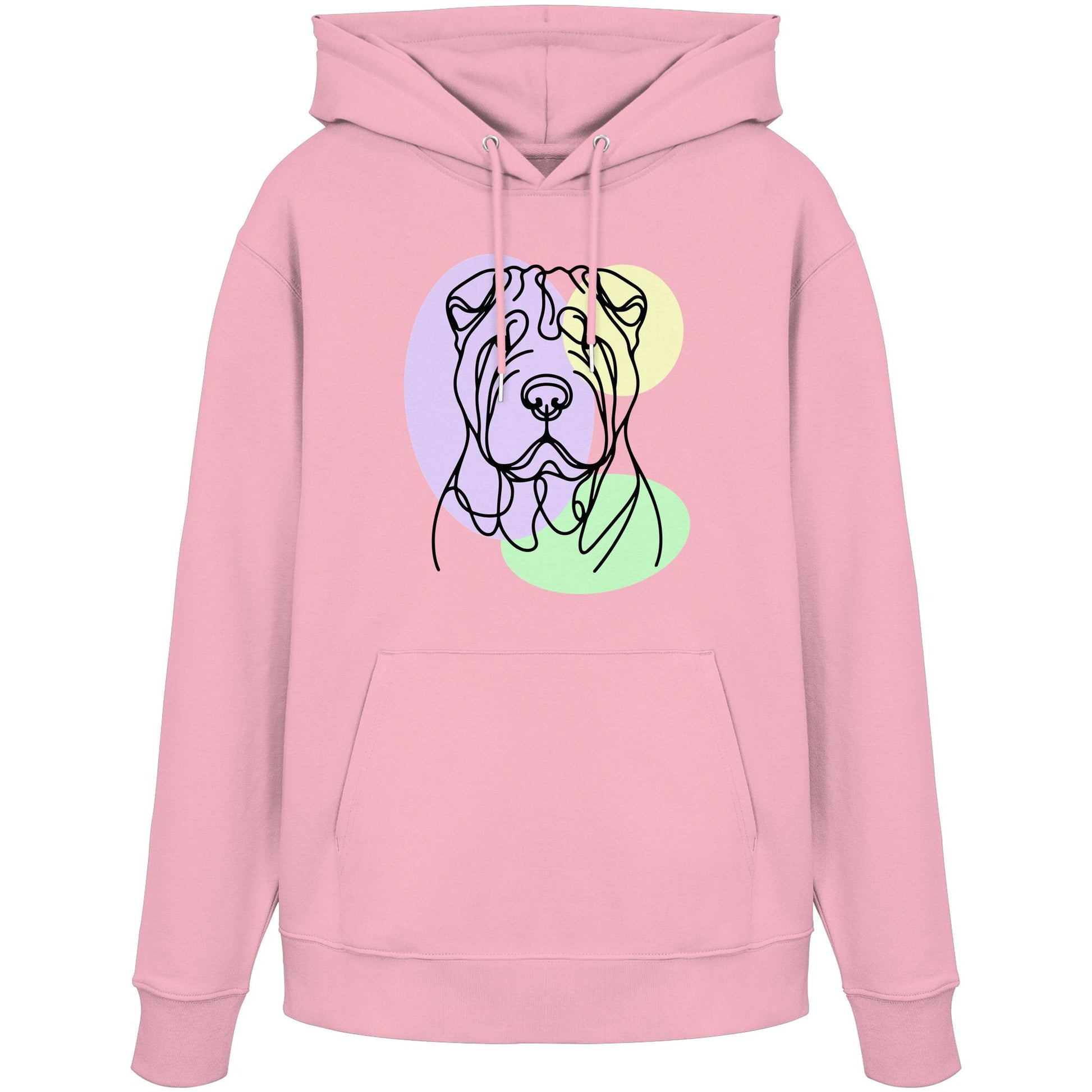 Line Art - Süßer Shar-Pei - Organic Hoodie