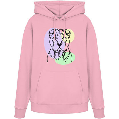 Line Art - Süßer Shar-Pei - Organic Hoodie