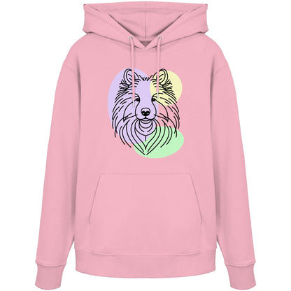 Line Art - Süßer Wolfsspitz - Organic Hoodie
