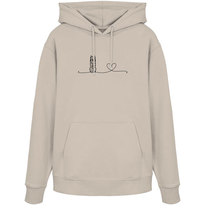 Line Art - Gelbbacke mit Herz - Organic Hoodie