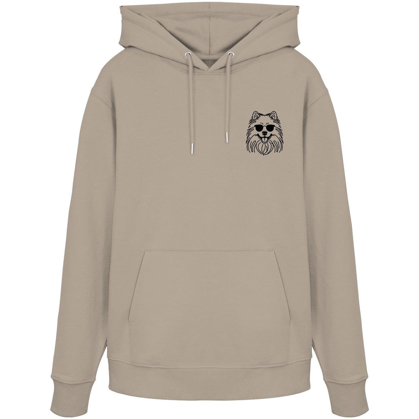 Line Art - Cooler Wolfsspitz - Organic Hoodie