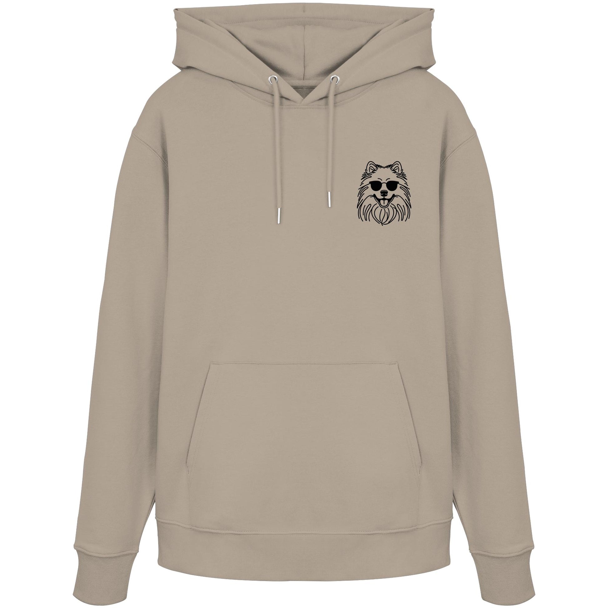 Line Art - Cooler Wolfsspitz - Organic Hoodie