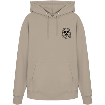 Line Art - Cooler Wolfsspitz - Organic Hoodie
