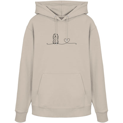 Line Art - Chow Chow mit Herz - Organic Hoodie