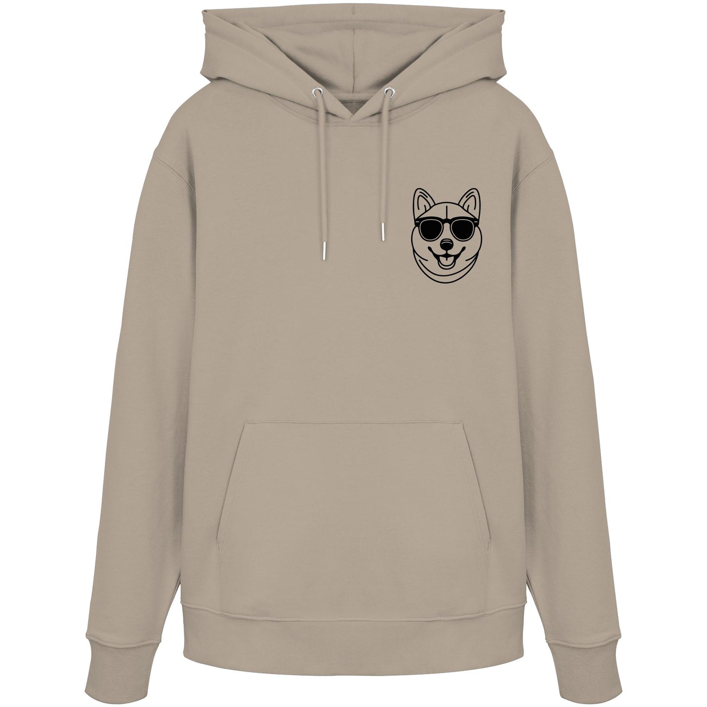 Line Art - Cooler Shiba Inu - Organic Hoodie