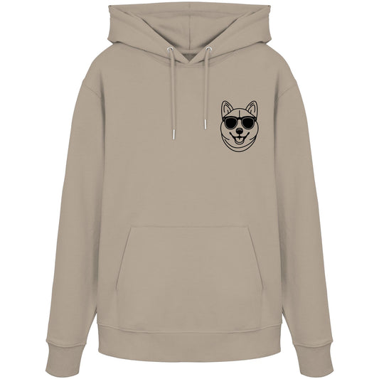 Line Art - Cooler Shiba Inu - Organic Hoodie