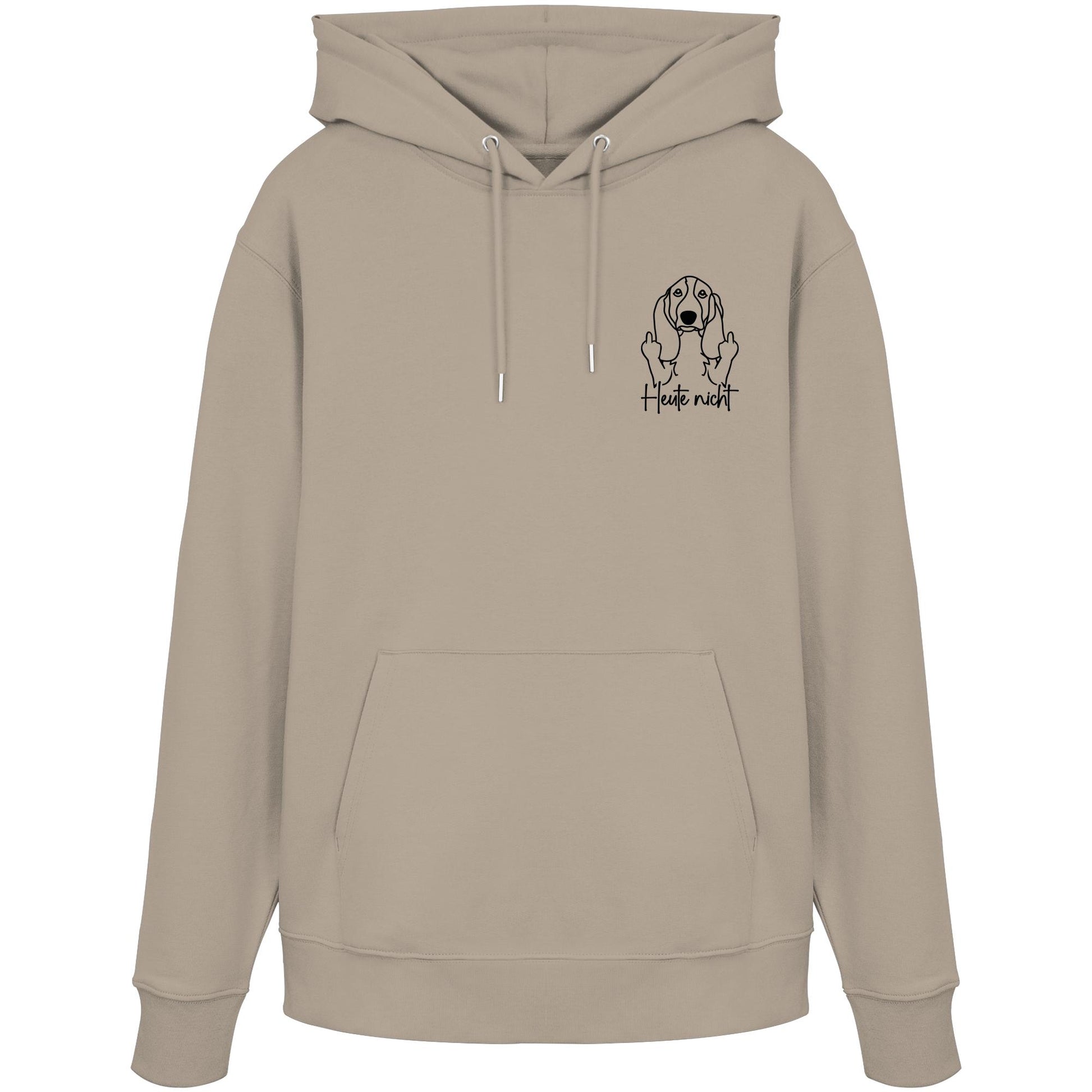Heute nicht - Basset Hound - Organic Hoodie