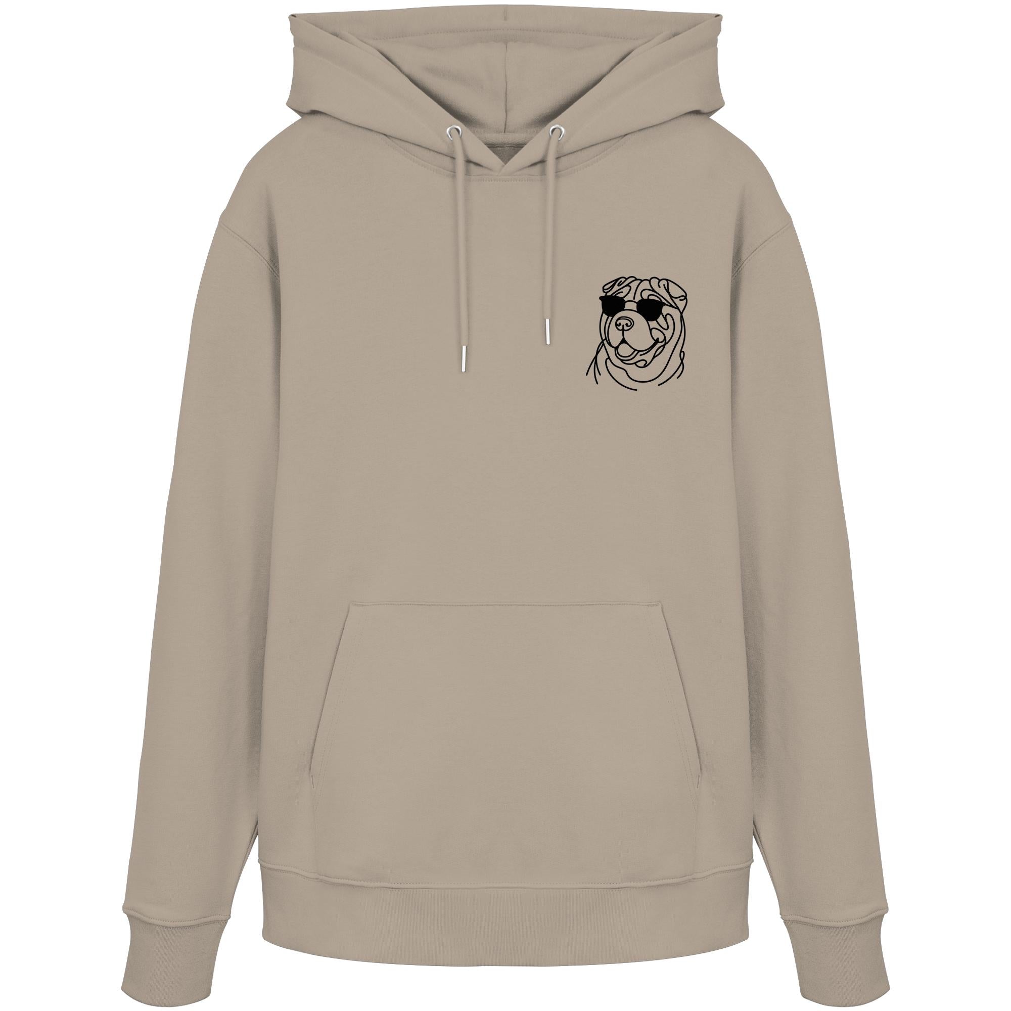 Line Art - Cooler Shar-Pei - Organic Hoodie