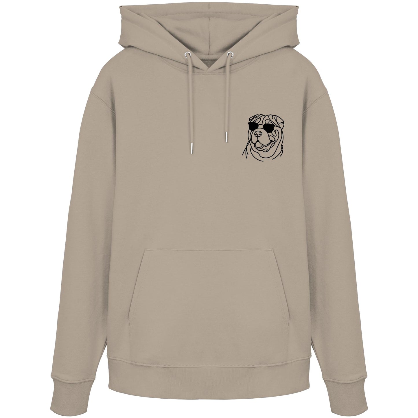 Line Art - Cooler Shar-Pei - Organic Hoodie