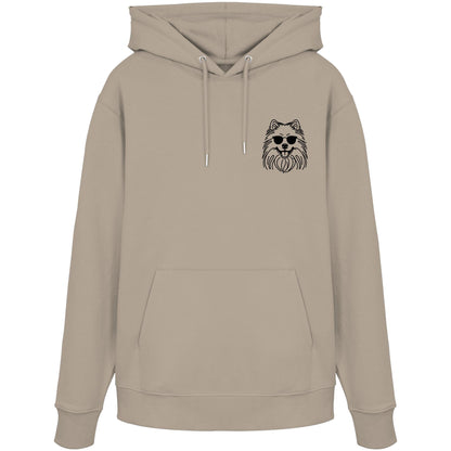 Line Art - Cooler Wolfsspitz - Organic Hoodie