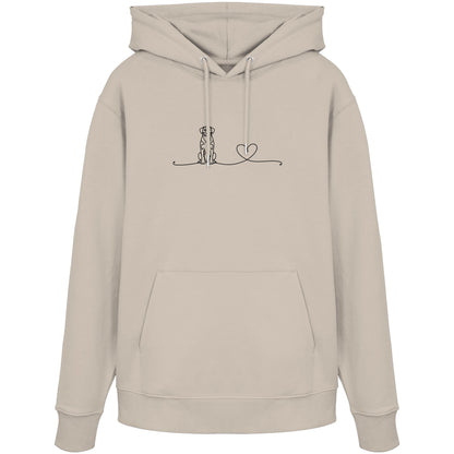 Line Art - Entlebucher Sennenhund mit Herz - Organic Hoodie