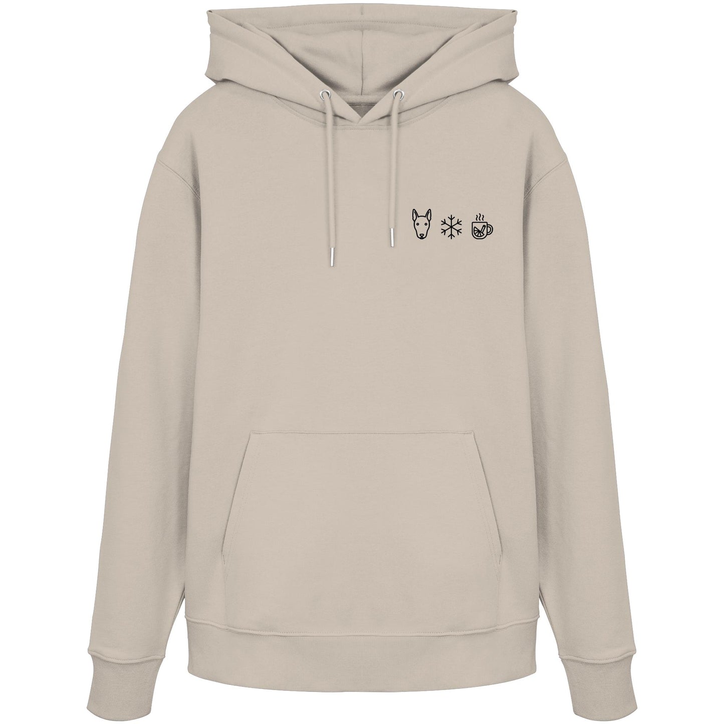 Bullterrier - Schneeflocke Glühwein - Organic Hoodie
