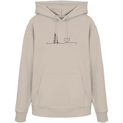 Line Art - Schäferhund mit Herz - Organic Hoodie