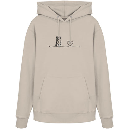 Line Art - Yorkshire Terrier mit Herz - Organic Hoodie