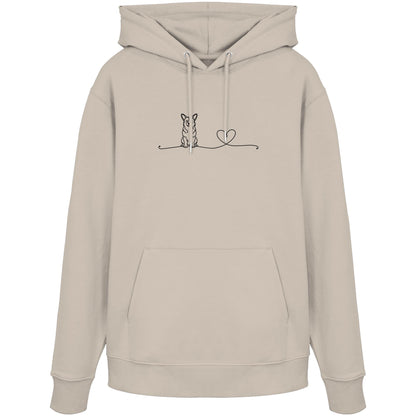 Line Art - Corgi mit Herz - Organic Hoodie
