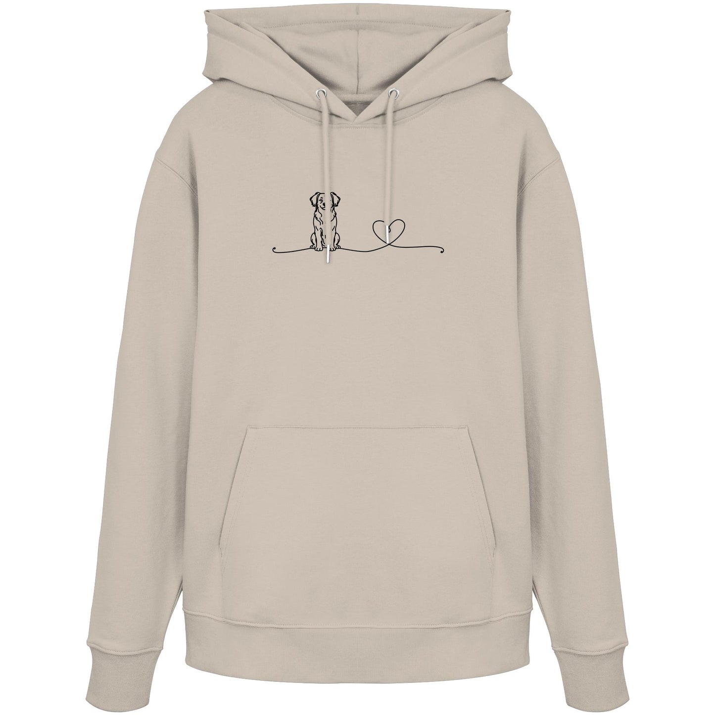Line Art - Kokoni mit Herz - Organic Hoodie
