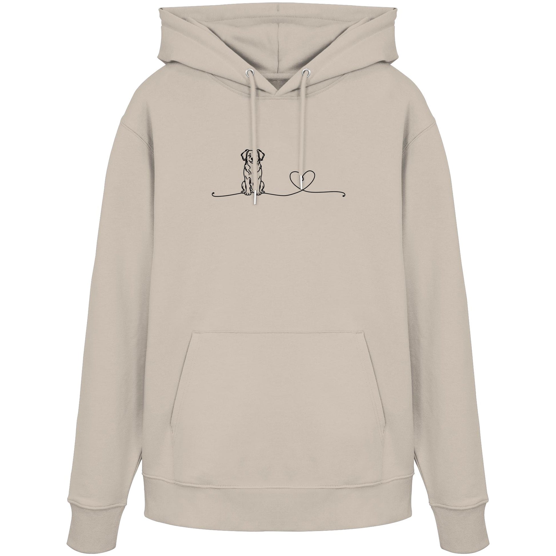 Line Art - Kokoni mit Herz - Organic Hoodie