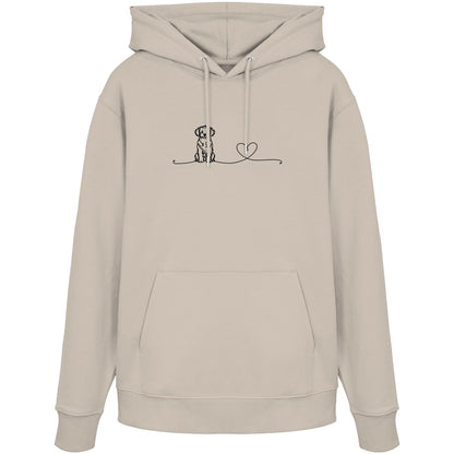 Line Art - Bolonka Zwetna mit Herz - Organic Hoodie