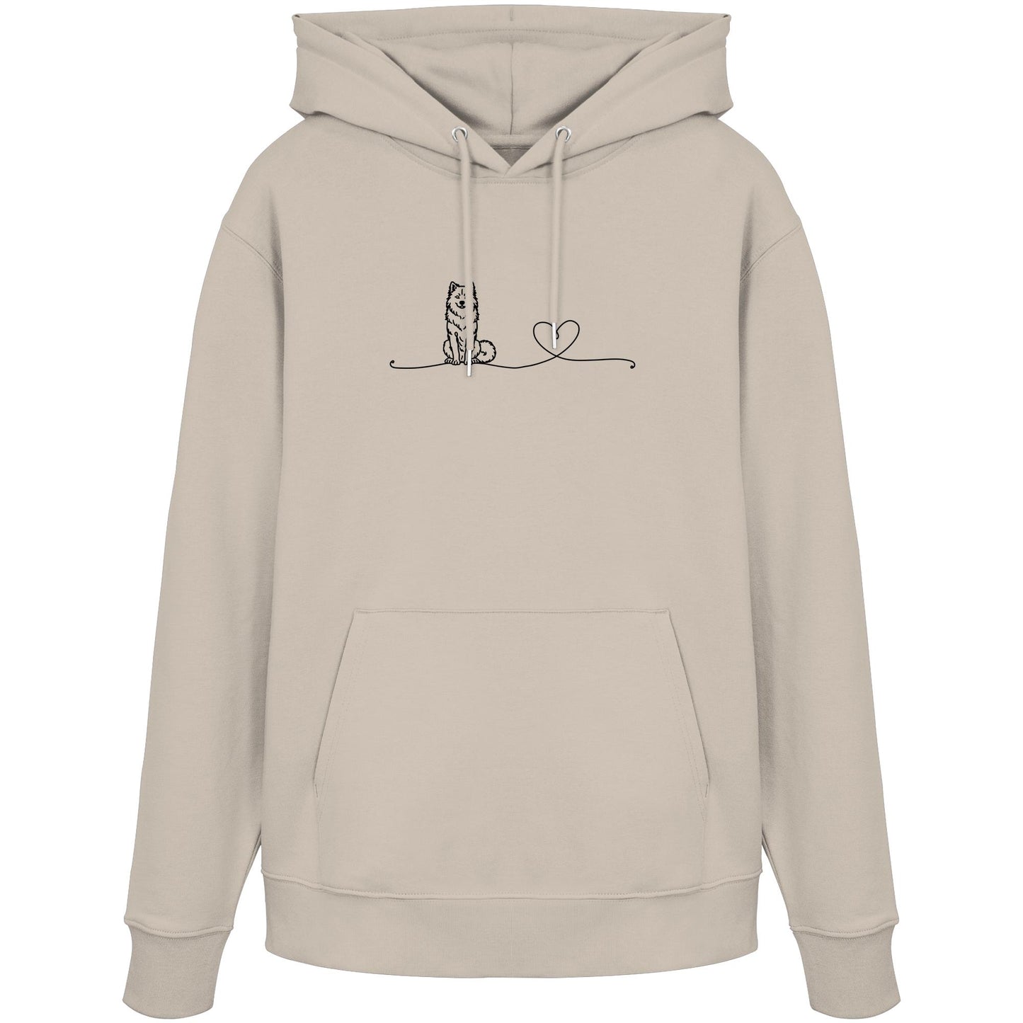 Line Art - Eurasier mit Herz - Organic Hoodie
