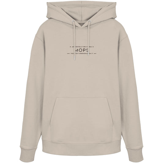 Vollzeit-Personal - Mops - Organic Hoodie