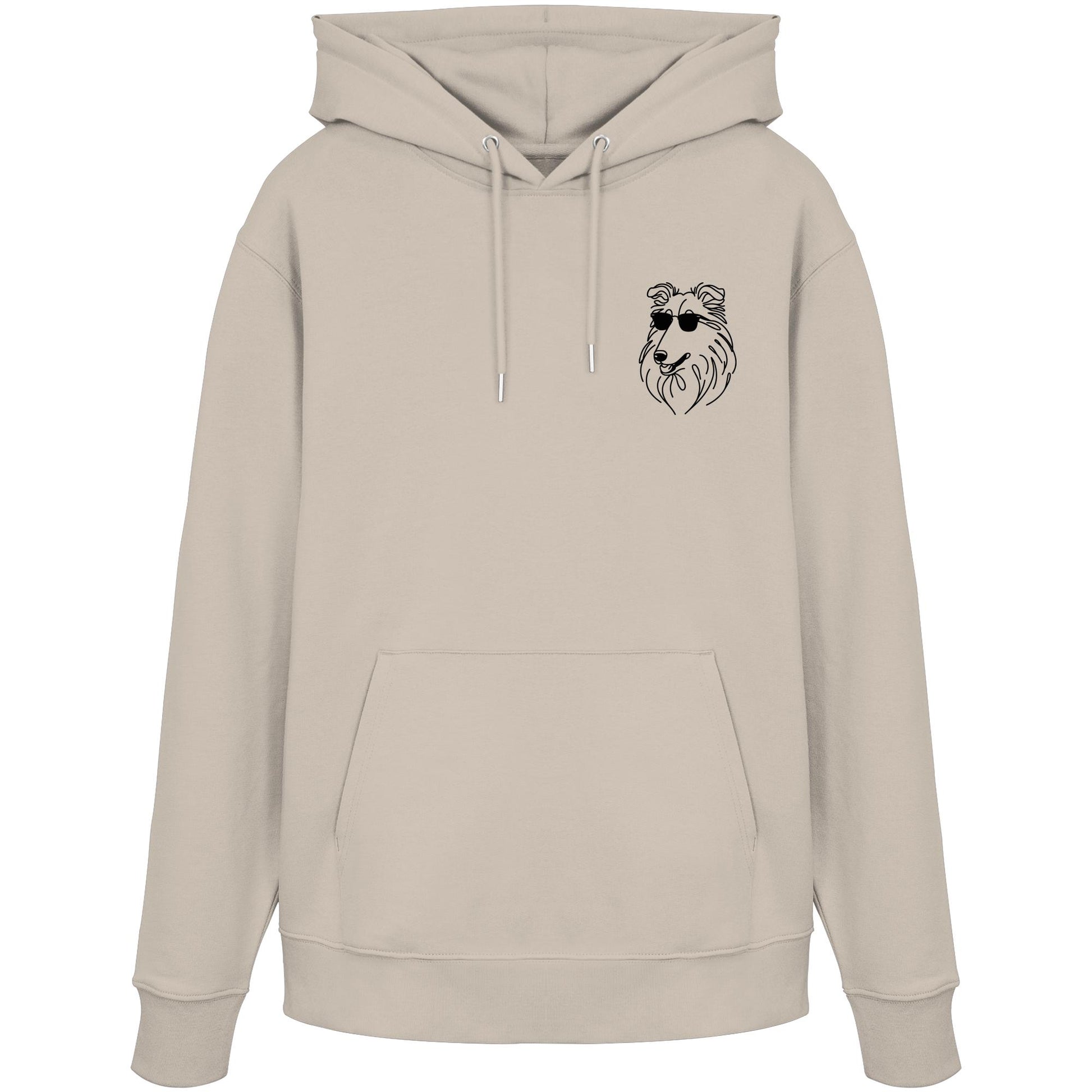 Line Art - Cooler Collie - Organic Hoodie
