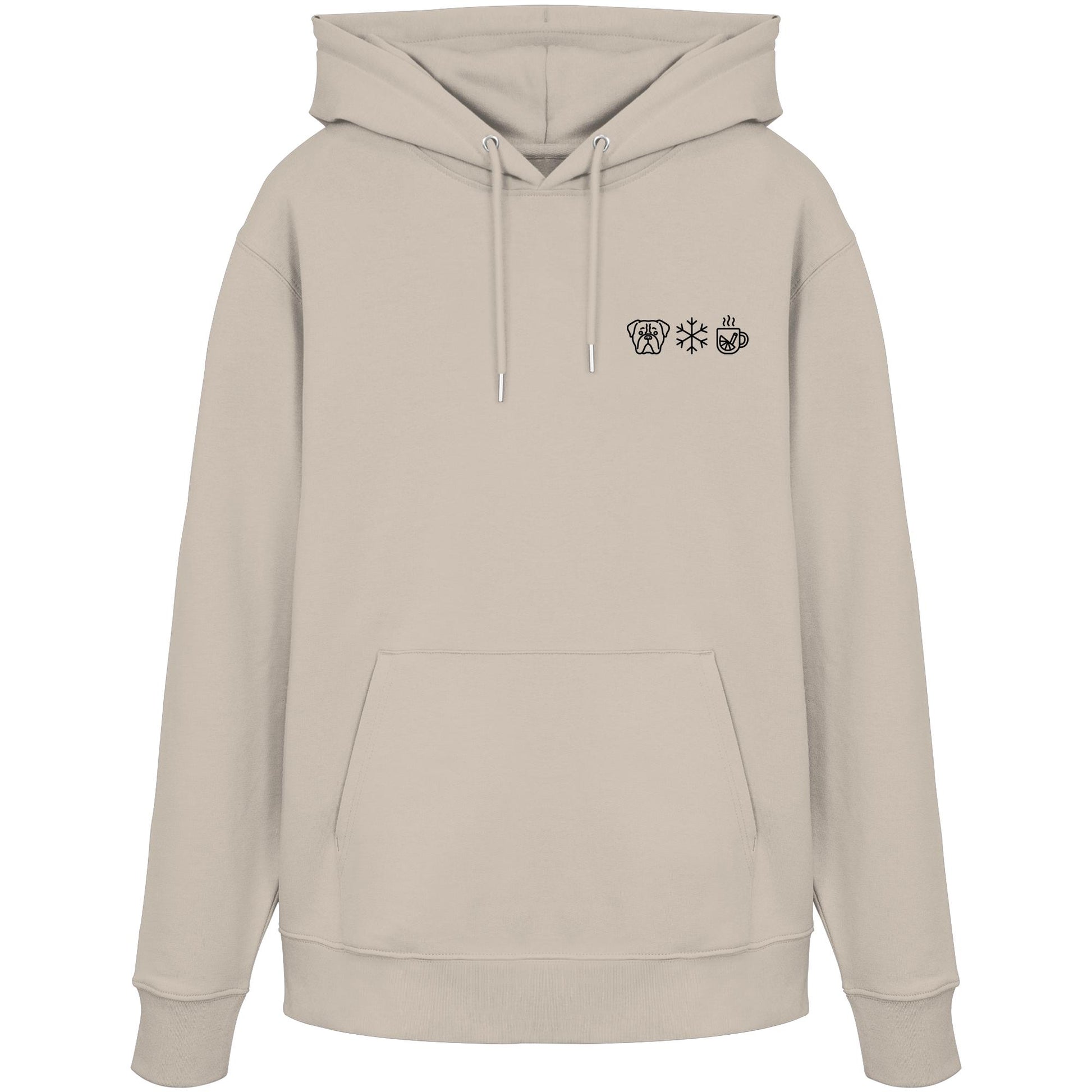 Bordeauxdogge - Schneeflocke Glühwein - Organic Hoodie
