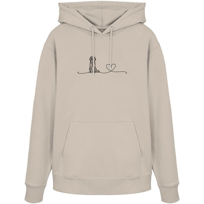 Line Art - English Setter mit Herz - Organic Hoodie