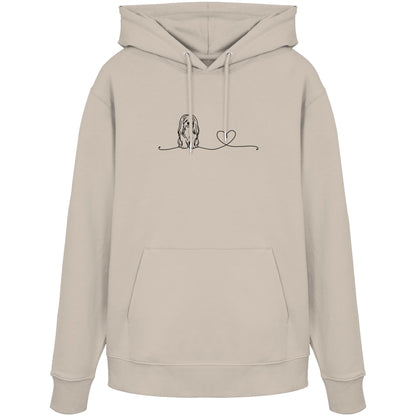 Line Art - Lhasa Apso mit Herz - Organic Hoodie