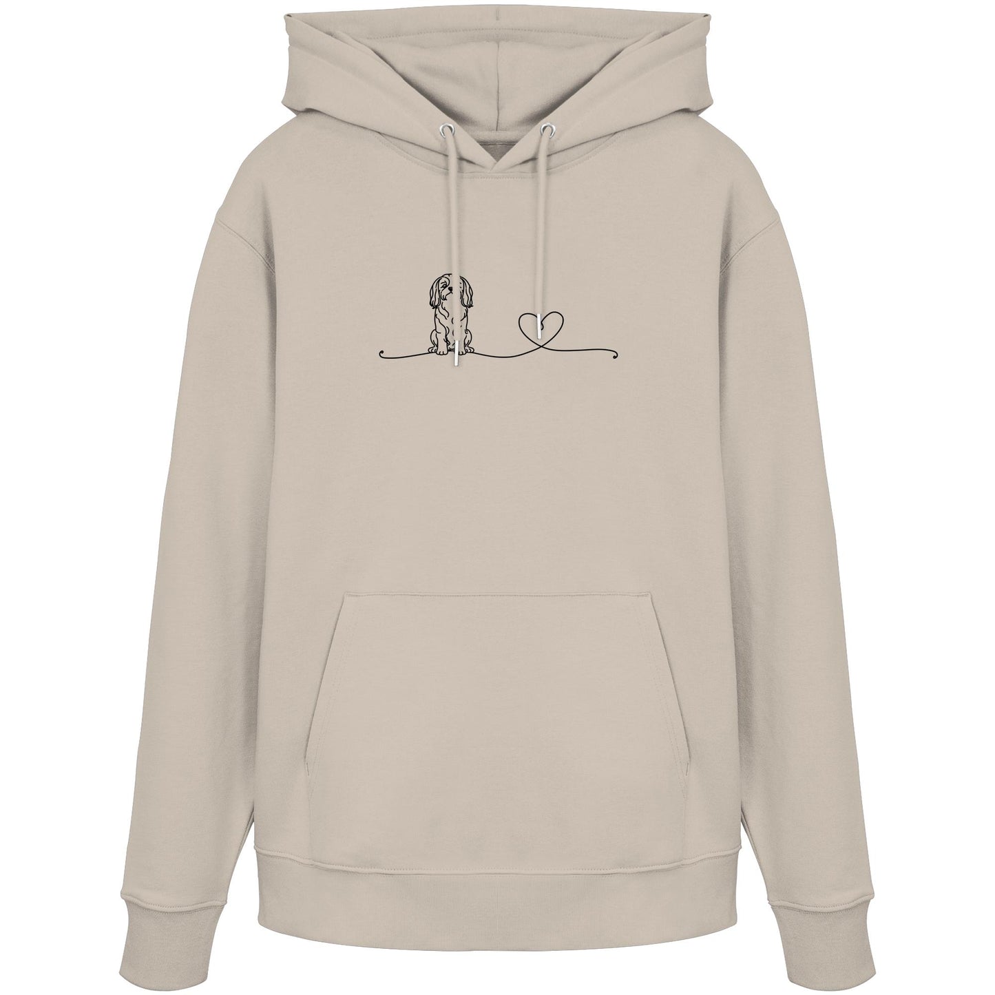 Line Art - Shih Tzu mit Herz - Organic Hoodie