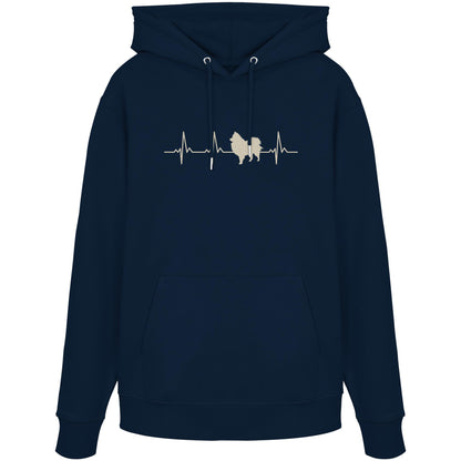 Herzschlag Pomeranian - Organic Hoodie