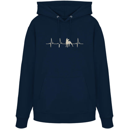 Herzschlag Boston Terrier - Organic Hoodie