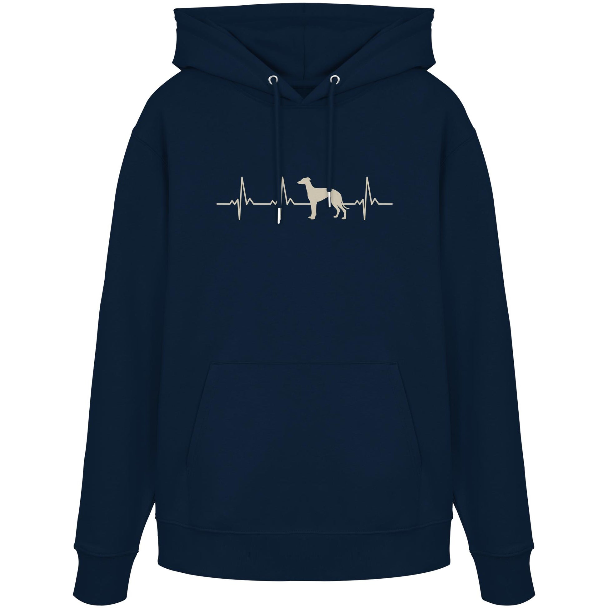 Herzschlag Windhund - Organic Hoodie