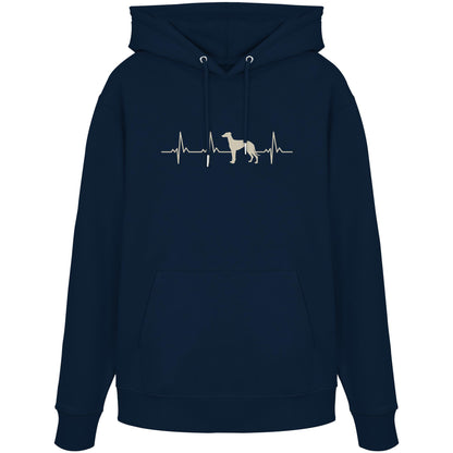 Herzschlag Windhund - Organic Hoodie