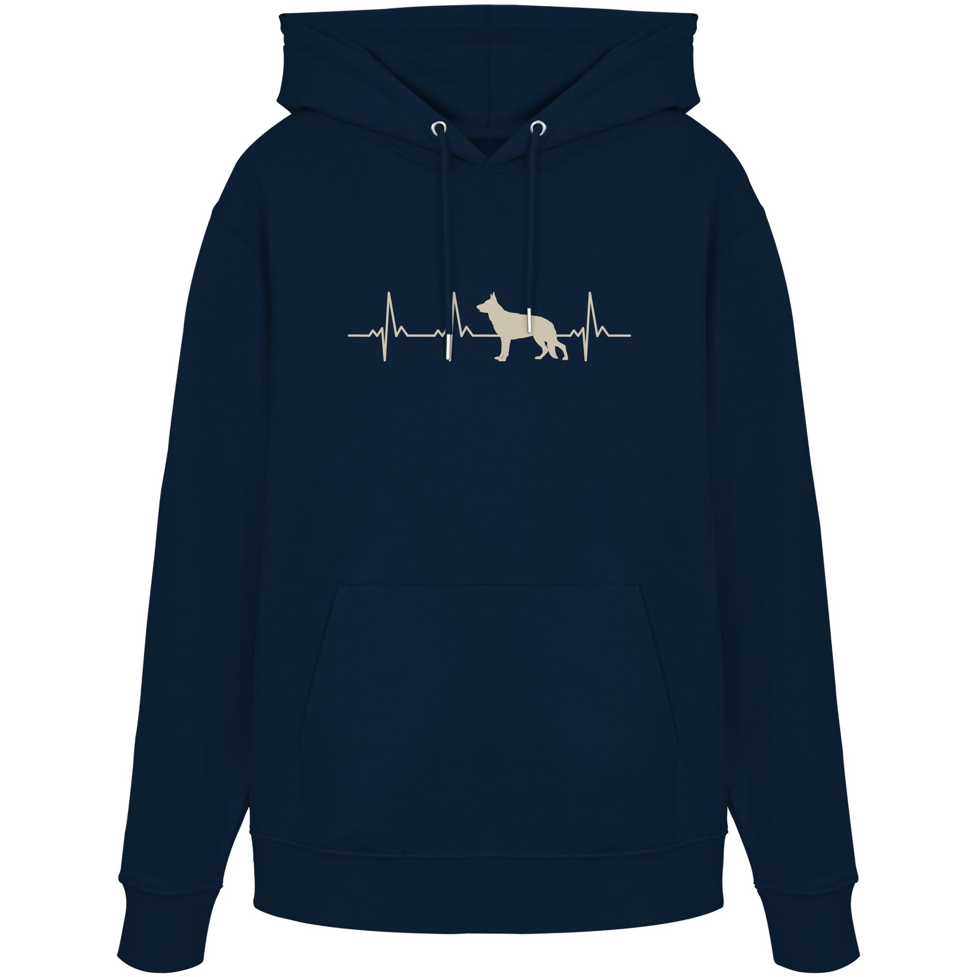Herzschlag Deutscher Schäferhund - Organic Hoodie