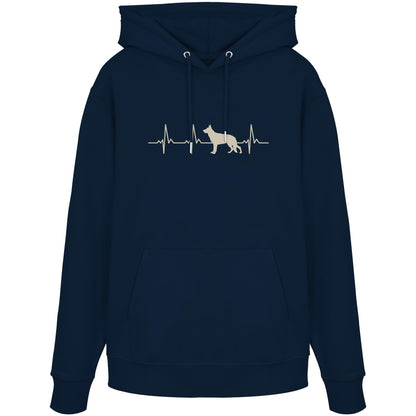 Herzschlag Deutscher Schäferhund - Organic Hoodie