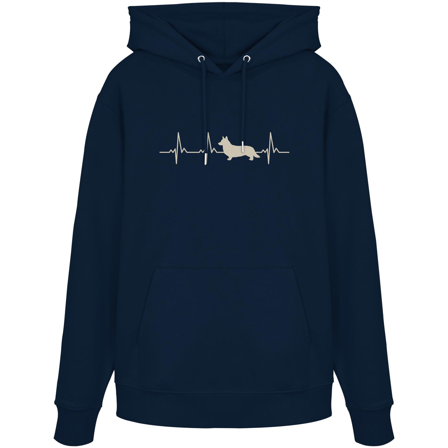 Herzschlag Corgi - Organic Hoodie