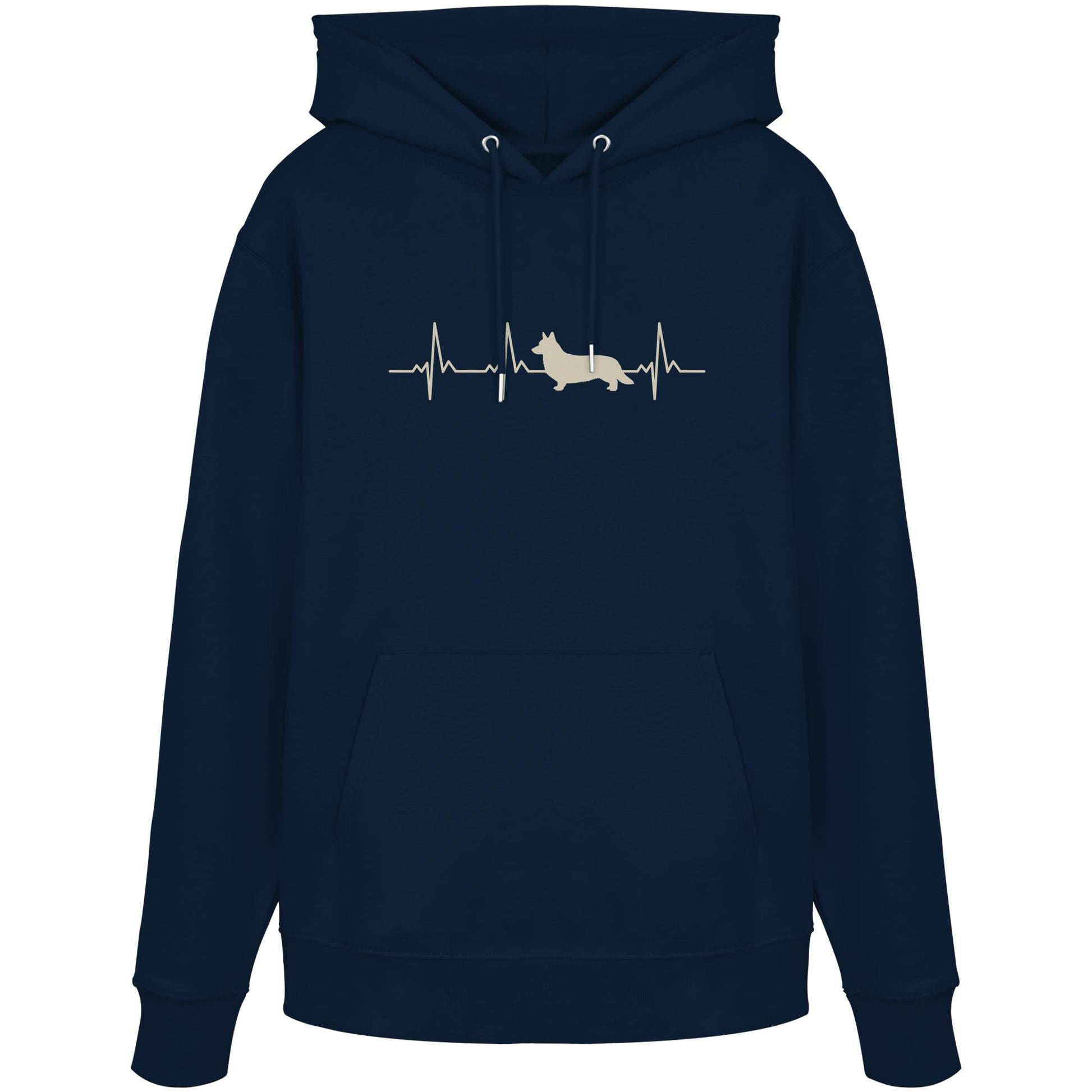 Herzschlag Corgi - Organic Hoodie