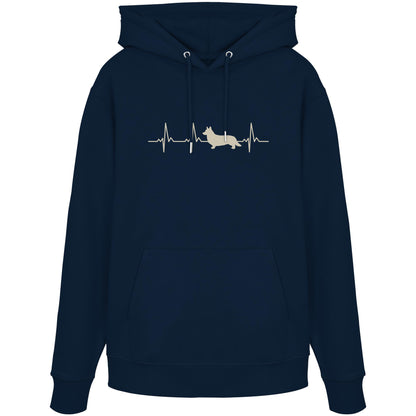 Herzschlag Corgi - Organic Hoodie