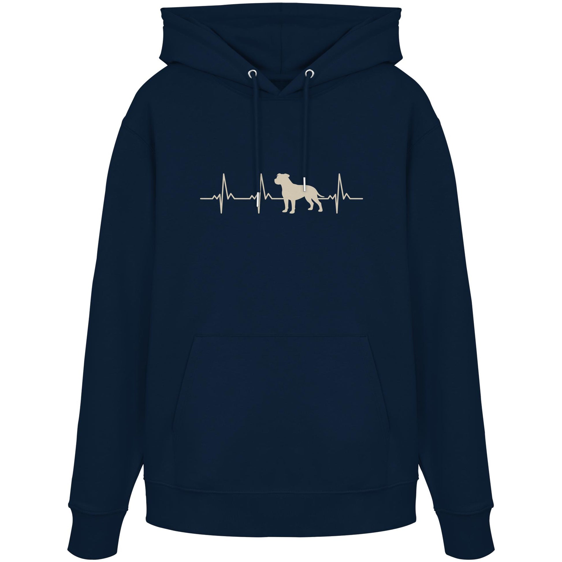 Herzschlag Staffordshire Bullterrier - Organic Hoodie