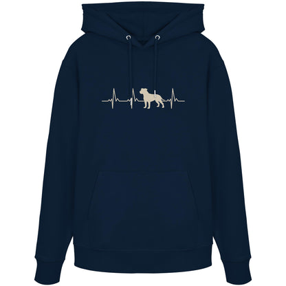 Herzschlag Staffordshire Bullterrier - Organic Hoodie