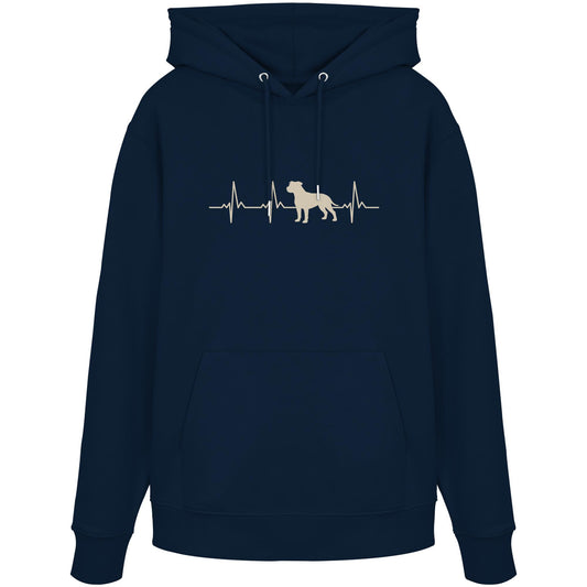 Herzschlag Staffordshire Bullterrier - Organic Hoodie