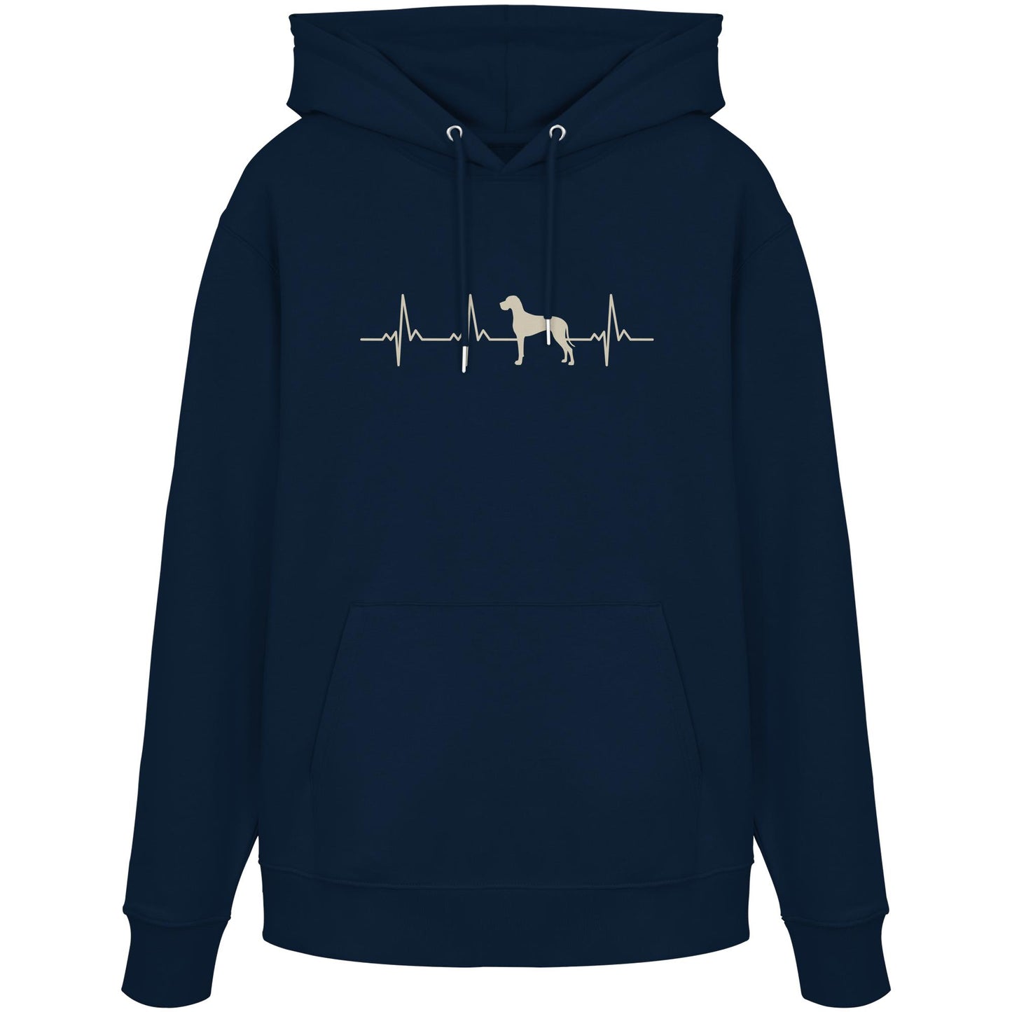 Herzschlag Deutsche Dogge - Organic Hoodie